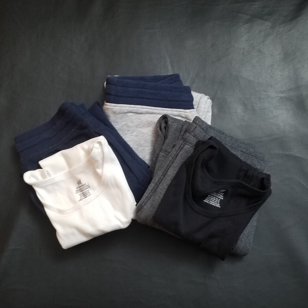 H&M Boys Size 6-9Y Sleeveless Undershirts and Sweatpants Bundle